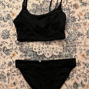 Aerie black longline bikini